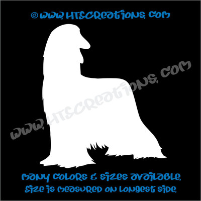 Dog Breed Afghan Hound Vinyl Decal Sticker Animal Lover Rescue Canine