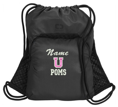 URBANA HAWKS POMS OGIO Cinch Backpack Embroidered Personalization Available with Name Personalization