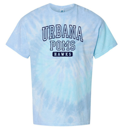 Urbana Hawks POMS T-shirt Cotton TIE DYE LAGOON SZ S-3XL