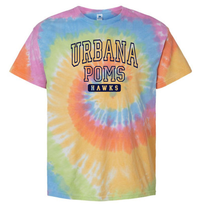 Urbana Hawks POMS T-shirt Cotton TIE DYE ETERNITY SZ S-3XL