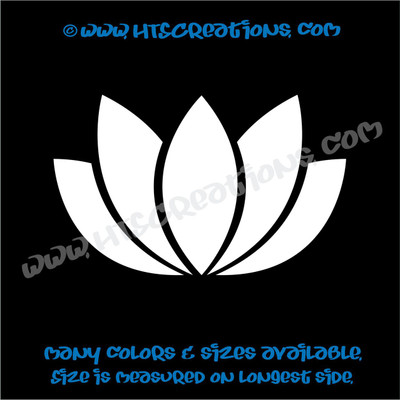 Yoga Lotus Flower OM OHM AUM Namaste Symbol Spiritual Vinyl Decal WHITE