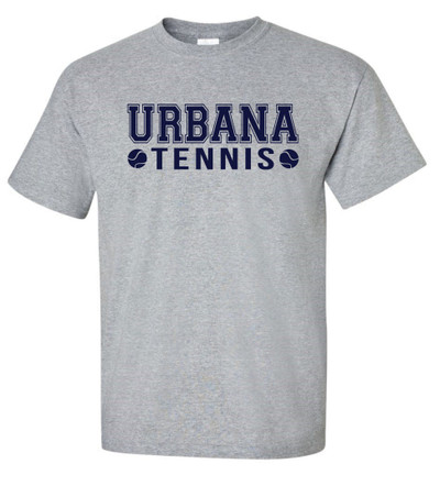 UHS URBANA TENNIS T-shirt Cotton SZ S-3XL  SPORT GREY