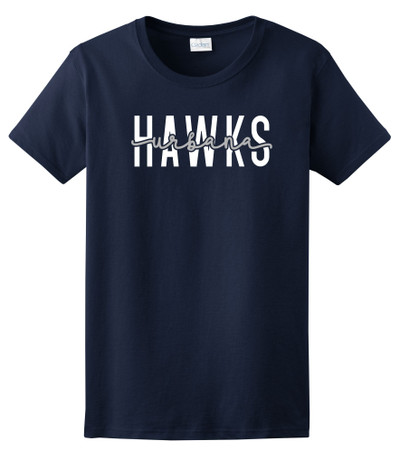 UHS Urbana Hawks BOOSTERS FONT DUO T-shirt Cotton LADIES S-2XL
