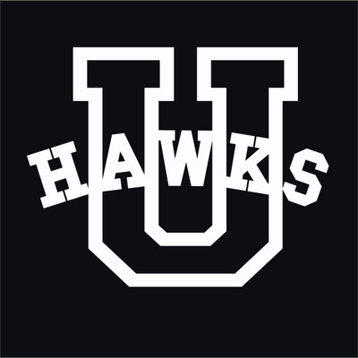 Urbana Hawks Varsity Vinyl Decal Car Truck Mirror Wall Laptop Tablet Water Bottle
