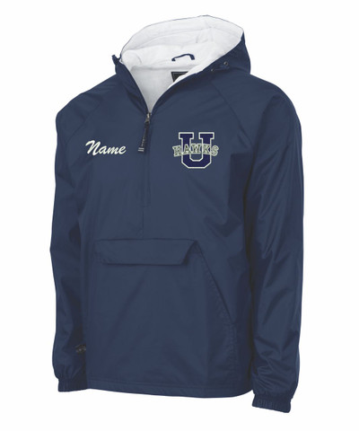 UHS Urbana Hawks Half Zip Pullover Nylon Jacket Charles River Personalization Available NAVY with NAME PERSONALIZATION