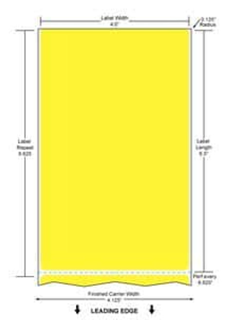 4" x 6.5" Color Label (Yellow) (Case) - RFC-4-65-900-YL