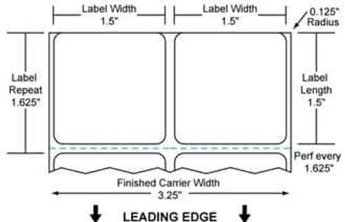 1.5" x 1.5" Paper Label (Case) - RT-15-15-7200-3