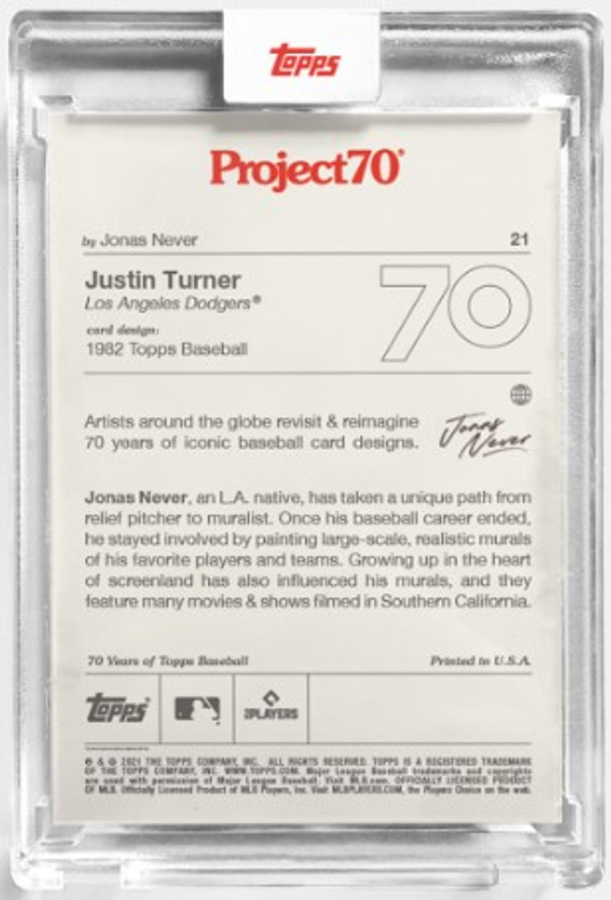 Justin Turner 2021 Topps Chrome Black #48 Los Angeles Dodgers /199