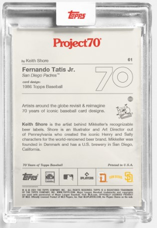 Topps Project 70 Slideshow Topps Project 70 Fernando Tatis Jr. #61 by Keith Shore (PRE-SALE ...
