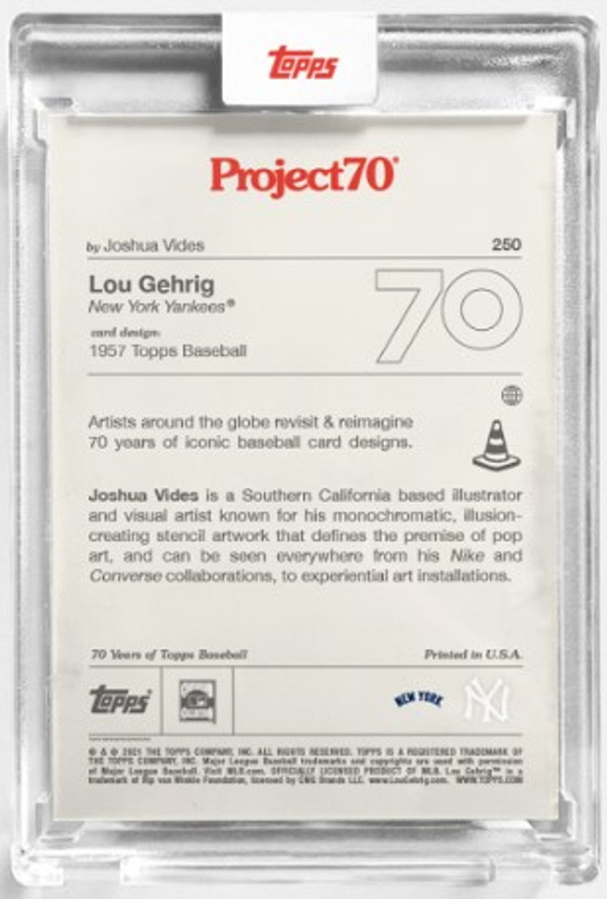 Topps Project 70 Lou Gehrig #250 by Joshua Vides (PRE-SALE 