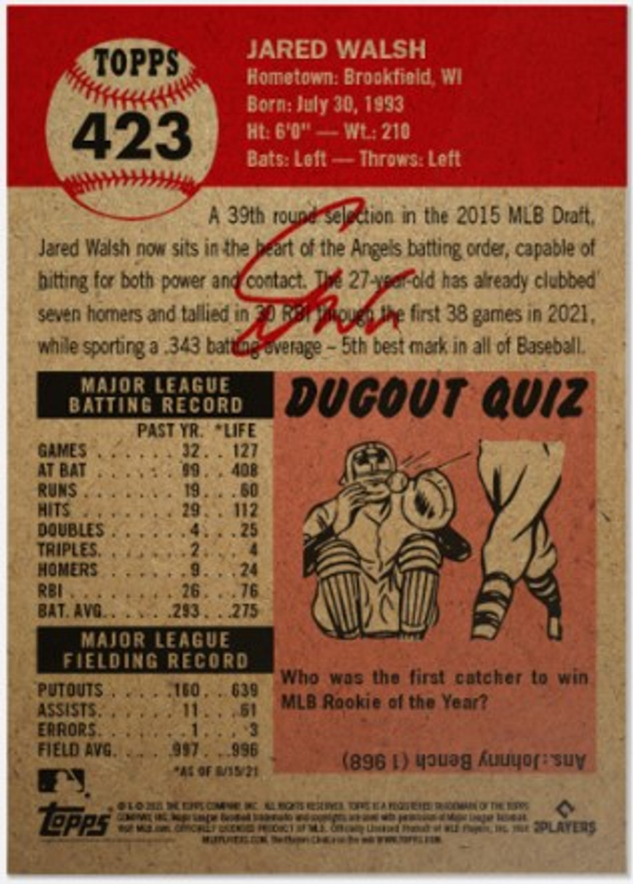 Jared Walsh  Baseball, Mlb baseball, Baseball cards
