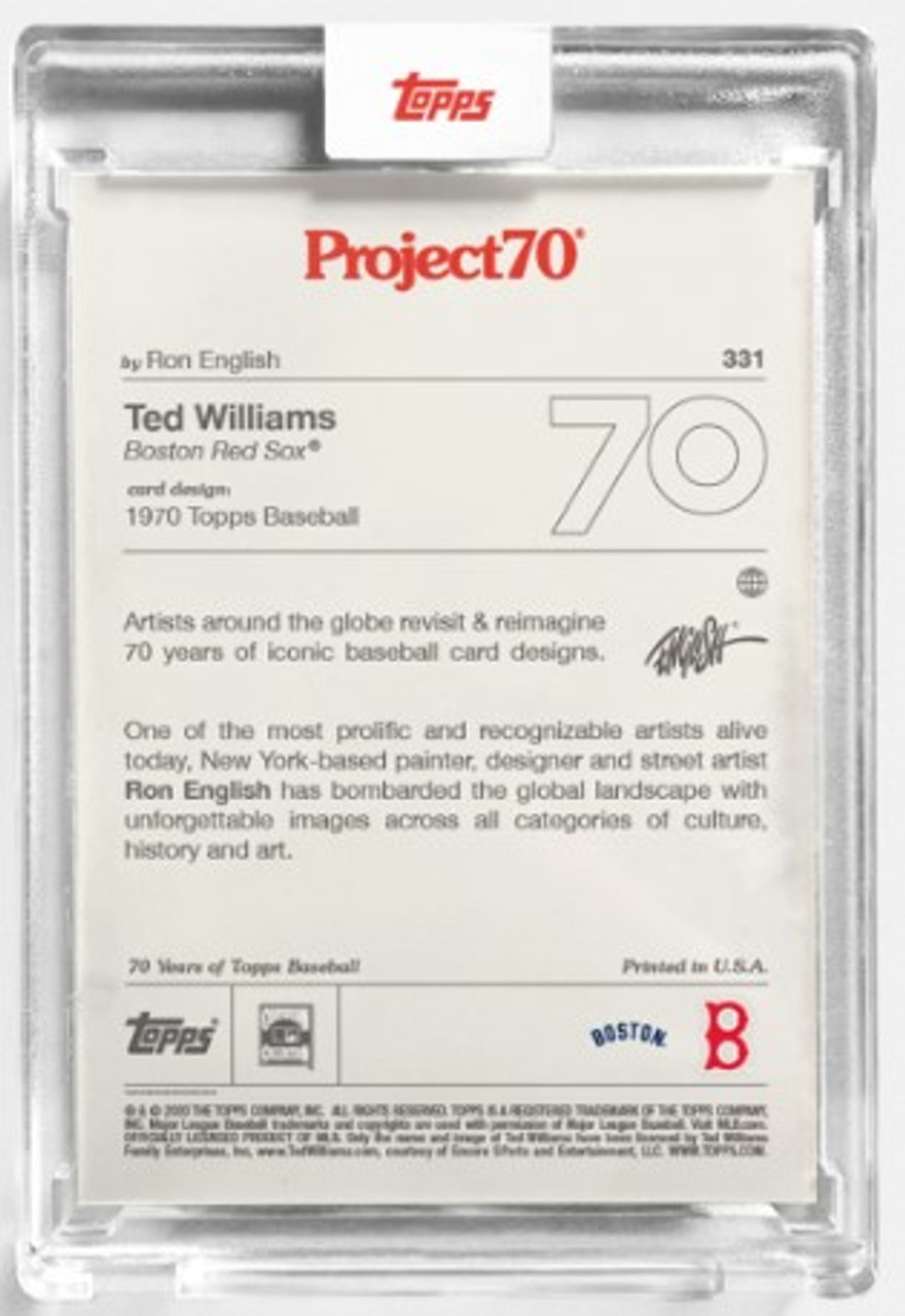 Topps Project 70 Ted Williams #331 by Ron English (PRE-SALE) - Wheeler  Collection