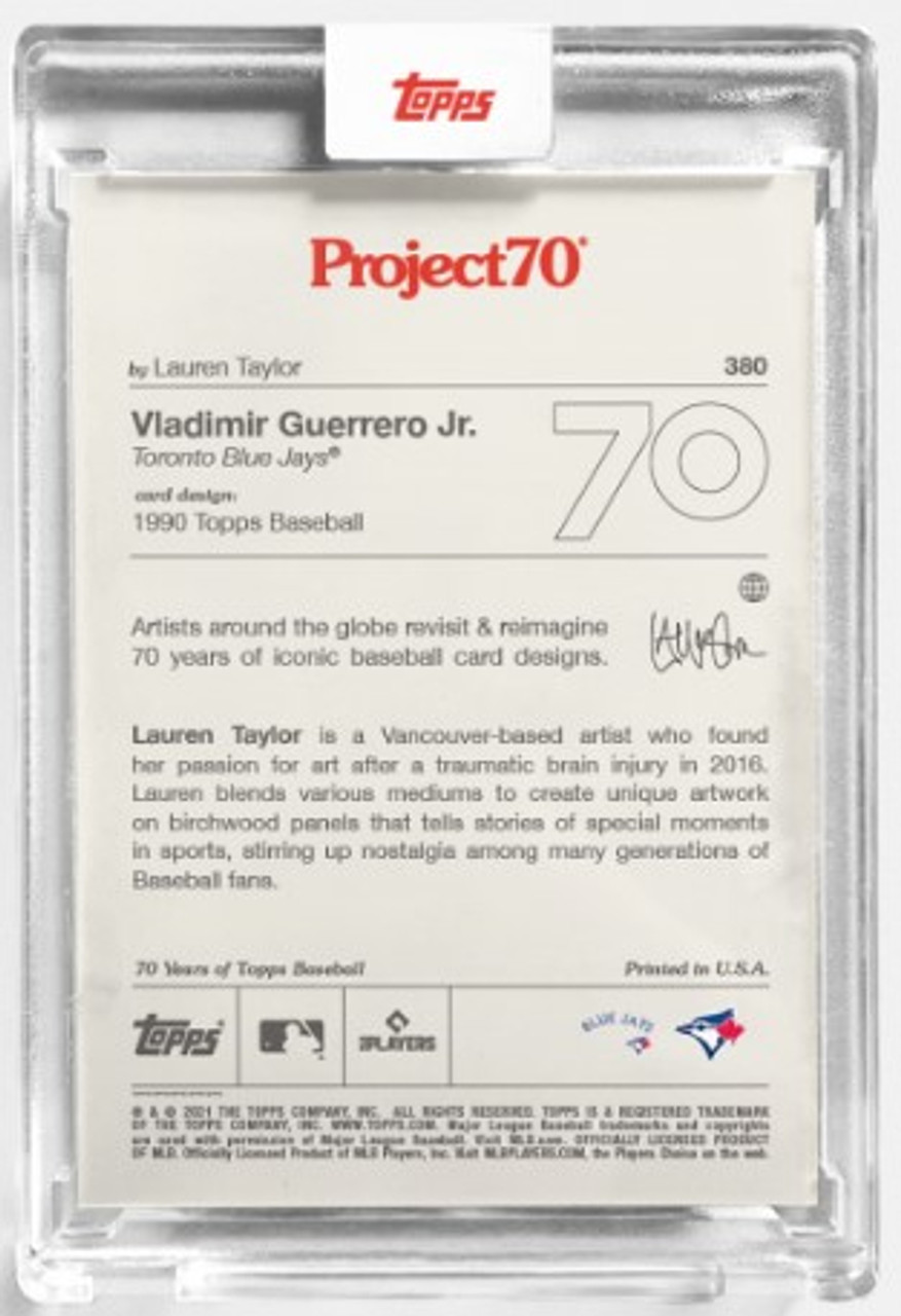 Topps Project 70 Vladimir Guerrero Jr. #380 by Lauren Taylor (PRE