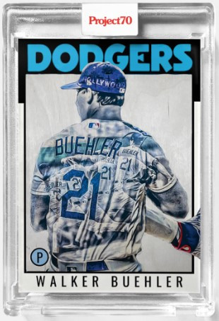 Topps Project 70 Walker Buehler #597 by Lauren Taylor (PRE-SALE) - Wheeler  Collection