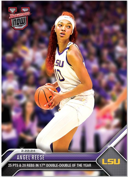 2023 Bowman U NOW - Angel Reese - Basketball Card #53 - Print Run 