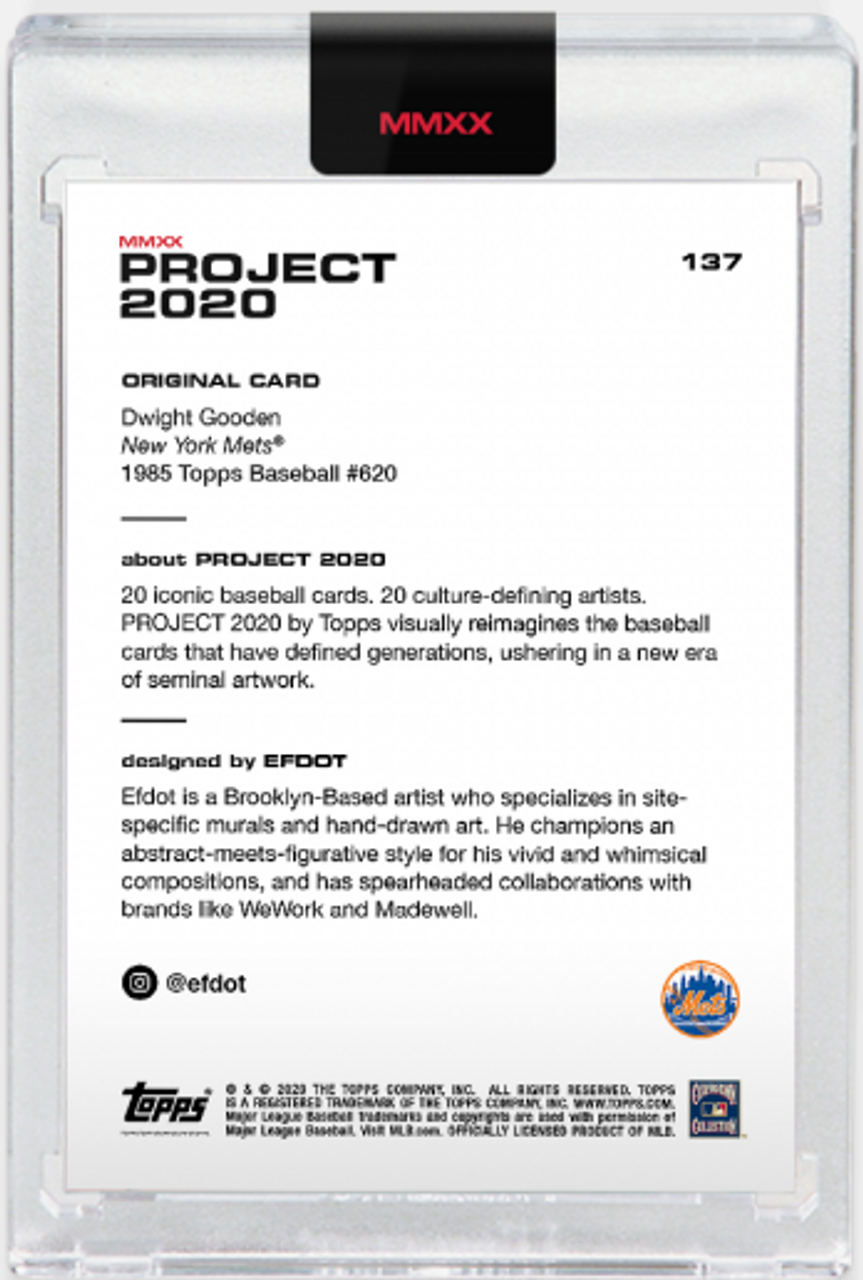 Topps Project 2020 #119 1985 Dwight Gooden by Fucci New York Mets In Hand w Box 