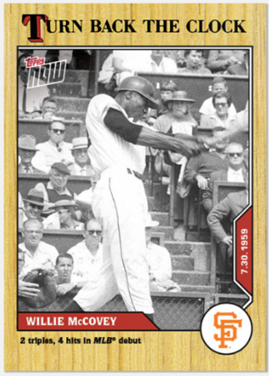 WHEN TOPPS HAD (BASE)BALLS!: TURN BACK THE CLOCK: WILLIE McCOVEY DEBUTS  WITH A