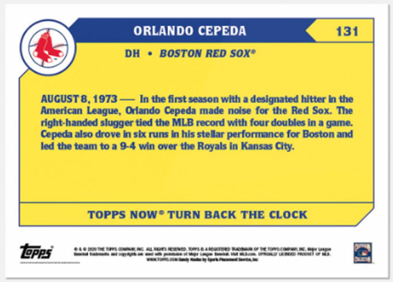 Turn Back The Clock- Orlando Cepeda #131 - (PRESALE) - Wheeler Collection