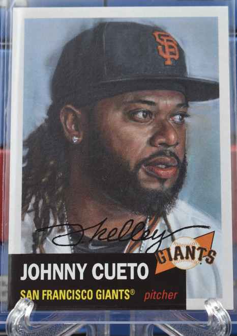 Jared Kelley autographed Johnny Cueto Living Set Card