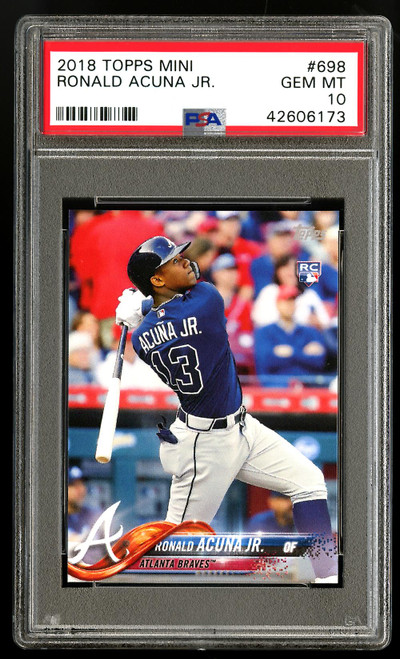 Topps Mini Ronald Acuna JR. #698 front