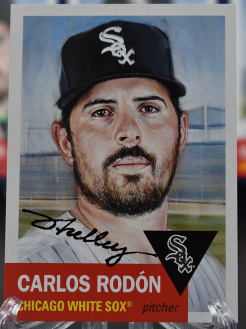 Jared Kelley autographed Carlos Rodon- Card #416 Living Set Card (IN-HAND)