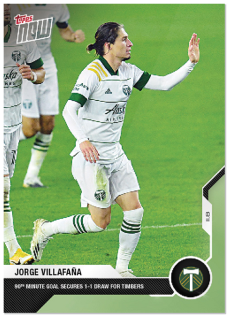 2020 Jorge Villafana - MLS TOPPS NOW Card 52 - Print Run: 54