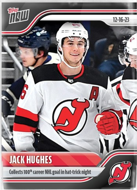 2023-24 NHL TOPPS NOW - Jack Hughes - Sticker #63 - Print Run: TBD (PRE-SALE)