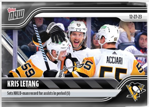 2023-24 NHL TOPPS NOW - Kris Letang - Sticker #71 - Print Run: TBD (PRE-SALE)