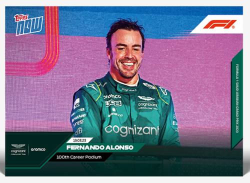 2023 - F1 TOPPS NOW - Fernando Alonso - Card 006 - Print Run: 2092 (IN-HAND)