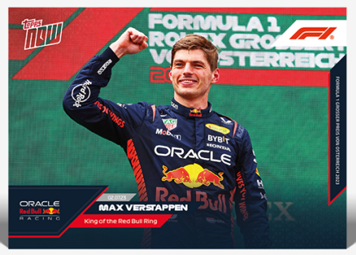 2023 - F1 TOPPS NOW - Max Verstappen - Card 024 - Print Run: 1378 (IN-HAND)