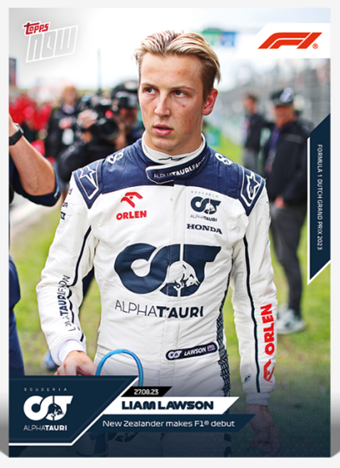 2023 - F1 TOPPS NOW - Liam Lawson - Card 042 - Print Run: 2527 (IN-HAND)