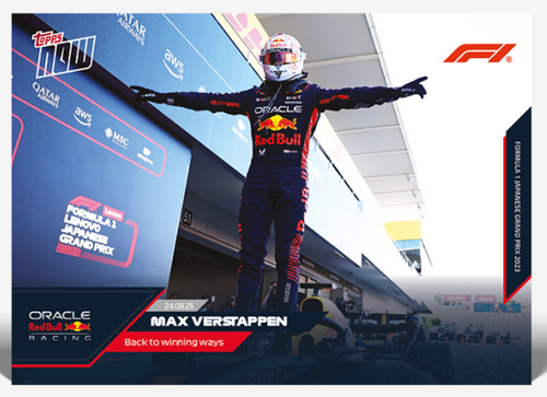 2023 - F1 TOPPS NOW - Max Verstappen - Card 050 - Print Run: 754 (IN-HAND)