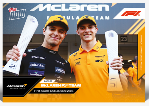 2023 - F1 TOPPS NOW - McLaren F1 Team - Card 052 - Print Run: 1412 (IN-HAND)