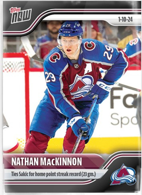 2023-24 NHL TOPPS NOW - Nathan MacKinnon - Sticker #84 - Print Run: TBA (PRE-SALE)