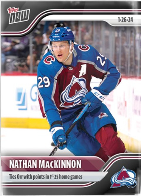 2023-24 NHL TOPPS NOW - Nathan MacKinnon - Sticker #98 - Print Run: 170 (IN-HAND)