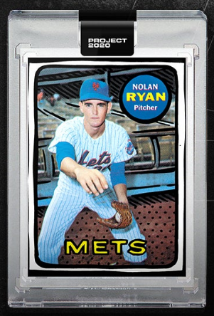 SHIPS NOW Topps PROJECT 2020 Card 87-1969 Nolan Ryan by Joshua Vides 