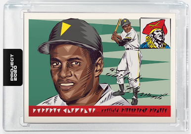 Topps PROJECT 2020 Card 45 - 1955 Roberto Clemente by Grotesk - Artist  Proof # to 20