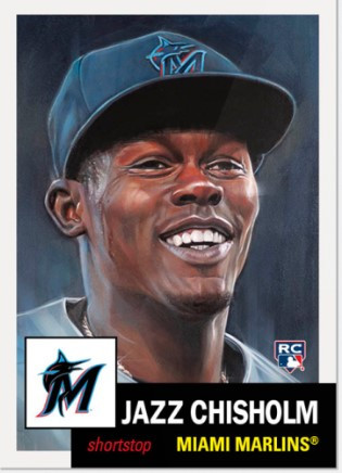 2021 Topps Update Jazz Chisholm Jr. Rookie Debut Baseball Card