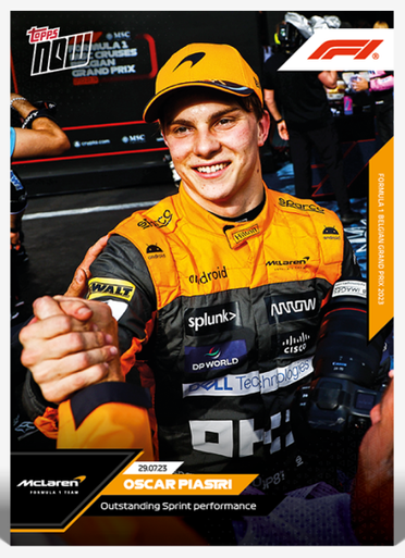 2023 - F1 TOPPS NOW - Oscar Piastri - Card 038 - Print Run: 1530 