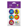 Angie's Pin Buttons Assorted 6/pk, 985