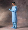 Halyard Kimguard Impervious Gown, Knit Cuffs, Blue, Open Back, Large, 60/cs