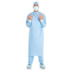 Halyard Kimguard Surgical Gown, Fabric-Reinforced, Raglan Sleeves, Large, Non-Sterile, Book Fold, 32/cs