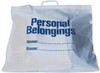 NWI Personal Bag Belongings with Handle, 18Â½" x 20", White Bag with Blue Imprint, 250/cs