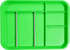 Zirc B-Lok Divided Tray 13-3/8"x9-5/8"x7/8", Neon Green, ea