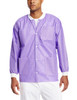 Extra-Safe Hip Length Jacket, Wrinkle-Free, SMS Water Resistant, Purple, Large, 10/pk