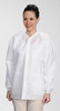 ValuMax Extra-Safe Autoclavable Lab Jacket, White XS, Hip-Length, Breathable, 3 Pockets, Knitted Cuff, 10/pk