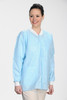ValuMax Extra-Safe Autoclavable Lab Jacket, Sky Blue M, Hip-Length, Breathable, 3 Pockets, Knitted Cuff, 10/pk