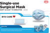 BYD Ear Loop Face Mask ASTM Level 2, Blue, 50/bx
