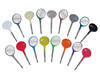 Zirc Crystal HD #4 Mouth Mirror Head, Screw-On Cone Socket, Plum, 12/pk