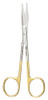 Miltex Scissors Goldman-Fox Wound 5" (128.5mm), Tungsten Carbide, Curved Tips, One Serrated Blade, ea